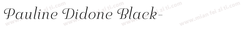 Pauline Didone Black字体转换